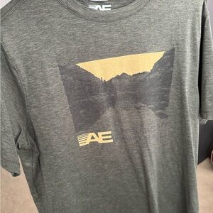 American Eagle Outfitters Olive Graphic Tee